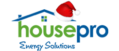 Christmas themed housepro logo