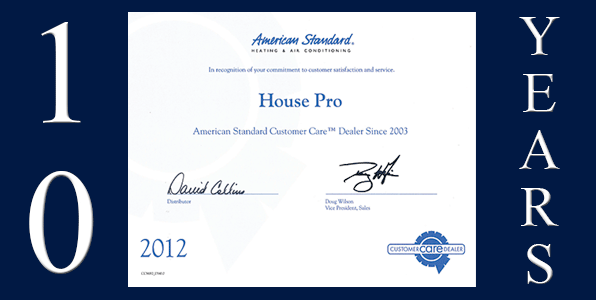 10th American Standard Customer Service Award
