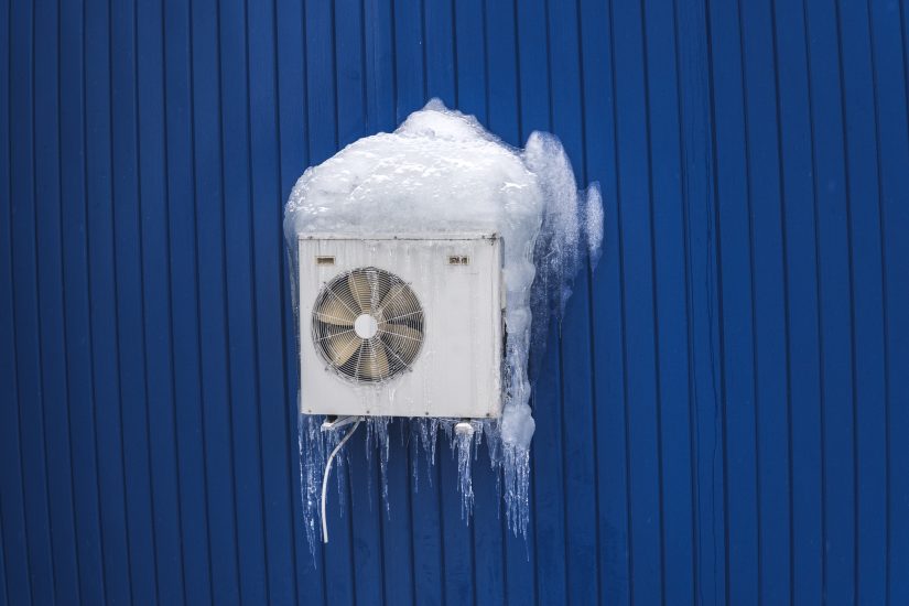 Ac Unit Completely Frozen On The Wall