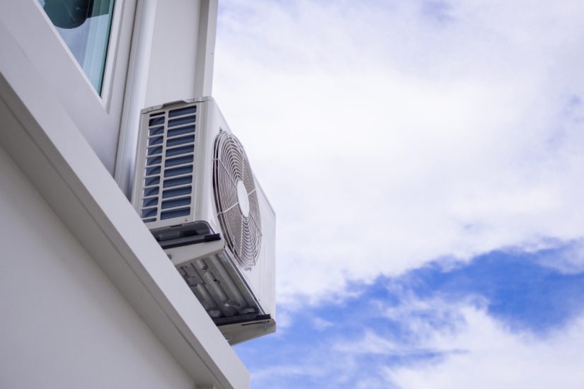 Air Conditioner Fan on the wall outside